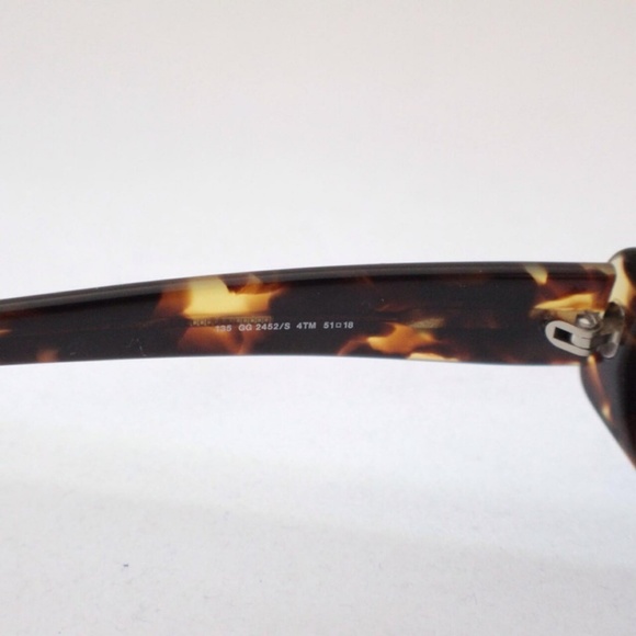 GUCCI Rectangular Brown Tortoise Sunglasses #3765 main image 5